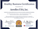 Aeroflex USA, Inc สหรัฐอเมริกา ได้รับ Healthy Business Certification ปี 2020 / Aeroflex USA, Inc at United States of America received the Healthy Business Certification 2020